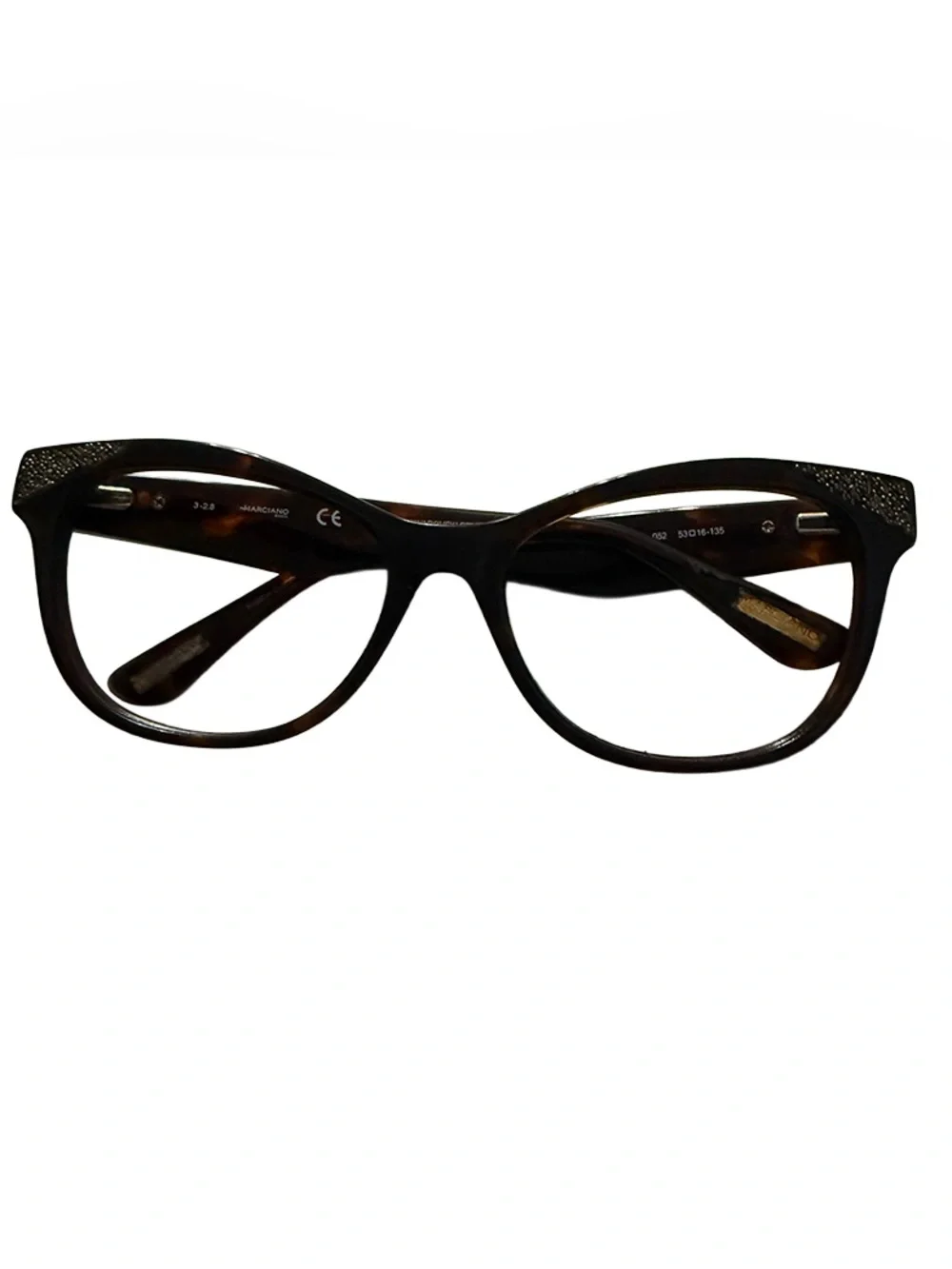 Marciano Matte Black Rounded Cat-Eye Glasses